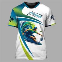 Pickleball T-shirt Komandinės sporto šakos Vyrams Drabužiai Apvalia apykakle Trumpomis rankovėmis T-shirt Šaunus madingas raštas Dizainas Tendencija Lauko T-shirt Viršutinė dalis L white