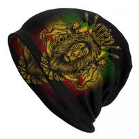 Custom Lion Of Judah Rasta Jamaica Reggae Skullies Beanies Caps Unisex Winter Warm Knitting Hat WoUnisex Unisex Cool Adult Bonnet Hats Beanies Cap brown