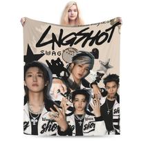 Kpop Grupės Lngshot Prekės Antklodė Super Minkšta Šilta Miegamojo Metama Antklodė 50x60 Colių Įvairių Dydžių Lovatiesė 75x90cm