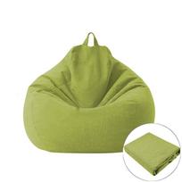 Sėdynės Baldai Pupų Maišas Danga Svetainės Tatamio Dangalai Pufas Pūfas Sofa Pupų Maišo Dangalas Sofų Dangalas S-green  cover beige