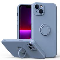 Naujas laikiklis žiedui Magnetinis skysto silikono dėklas iPhone 16 15 11 12 13 14 Pro Max Plus 12 13 Mini X XS XR 6 6S 7 8 Plus dėklas For iPhone 15 ProMax pilka spalva