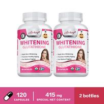 Glutationo kapsulės, didelis kiekis, su vynuogių ekstrakto ir vitamino C mišiniu, natūralus maisto papildas. 120*2 white