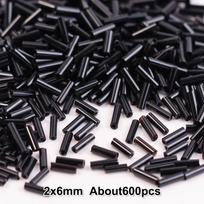 2x6mm Spalvoti Sidabro Šerdimi Čekiško Stiklo Sėklų Vamzdelio Karoliukai Tarpikliai Papuošalų Gamybai Drabužių Siuvimo Aksesuaras gray