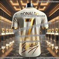 2026 New Hot Selling Ronaldo Fashion Football Superstar Commemorative Collection Sports Jersey Daily Outdoor Breathable T-shirt M white