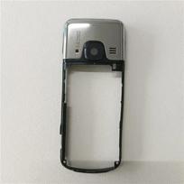 Nokia 6700 Classic 6700C mobiliojo telefono vidurinio rėmelio dangtelis su kameros objektyvo keitimo remonto dalimis sidabras