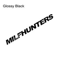 Atsparus vandeniui MILFHUNTERS vinilinis lipdukas Automobilio priekinio stiklo juostos lipdukas Lipnus Automobilio išorės dekoratyviniai priedai 8.5x100cm black