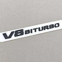 3D ABS Car Sticker V8 BITURBO Logo Emblem Trunk Fender Badge Decal For Mercedes-Benz AMG W218 C63S C63 E63 S63 CLS63 Accessories AC2