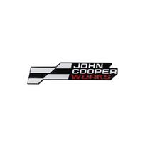 JOHN COOPER WORKS naujas ženklelis automobilio lipdukai BMW MINI JCW metalinis patobulinimas galinės bagažinės logotipas asmenybės kėbulo grotelių vardinė lentelė žymė ar2 juoda balta spalva