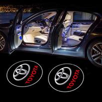2x LED automobilio pasveikinimo logotipo šviesos durų projektoriaus šviesa Toyota Prado Yaris Hilux Verso Fortuner Supra Corolla Camry priedams OQ6 gray