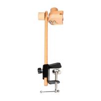 Table Mounted Embroidery Frame Stand, Wood Clamp Support for Hand Thread Work, 0-1.77in Opening, 11.42in Height, Needlework Board Use 1 beige