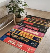 Retro filmų kilimas VHS siaubo filmo svetainė Modernus spalvingas kilimas Meninis kilimas Filmo kilimas Namų dekoravimo kilimėlis Neslystantis kilimas Populiarus kilimas 80x120cm