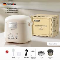Zemkon Compact Rice Cooker for 1-2 Servings, Integrated Titanium Pot, Ideal for Small Households. 1.2L gray