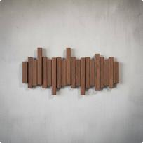 Raktų pakaba medinė prie sienos tvirtinamas kabliukas Paspaudimu montuojama parinktis medinė atlenkiama Walnut 6 Hooks