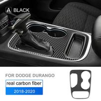 Car Center Console Transmission Console Gear Shift Panel Cover For Dodge Durango 2018-2020 Cup Holder Frame Decorate Accessories Black