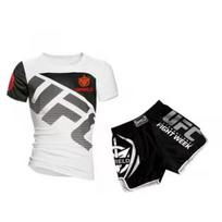 Mens Compression MMA Boxing Training Set Short Sleeve Rash Guard Shorts Combat Sports Fitness XXL