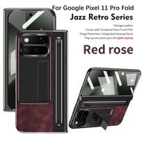 Premium Full Coverage Case Google Pixel 11 Pro Fold With Leather-Like Finish Built-in Stylus Slot Hinge Protection Shock Google Pixel 11 Pro Fold