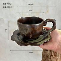 Retro Japanese Ceramic Mug With Kintsugi Glaze Effect 300ml Handcrafted Coffee Cup Office Home Bar Use 300 ml