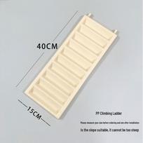 Large Pet Cage: Universal Plastic Platform with Retractable Partition for Cats, Dogs, and Rabbits. beige