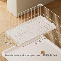 Large Pet Cage: Universal Plastic Platform with Retractable Partition for Cats, Dogs, and Rabbits.