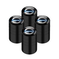 Skirta Volvo 4 vnt. Automobilio rato padangos vožtuvo dangteliai Dulkių priedai Volvo XC40 XC90 V40 V90 V60 XC60 S80 S60 S90 C40 V70 XC70 C30 C70 black