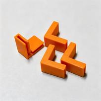4Pcs Carton Corner Right Angle Clips,Corrugated Box Edge Reinforcement Fixing Clamps For Box Reuse,Storage Bucket Making orange