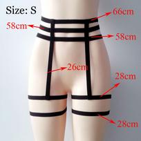 Sexy Cage Underwear Suspender Strap Harness Hollow Leg Garter Belt S