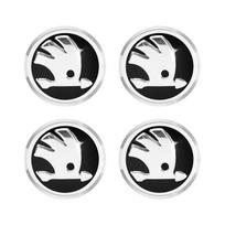 4 vnt. 55/65 mm automobilio ratų centriniai dangteliai Emblemos dangteliai Skoda Octavia Superb Rapid Kodiaq Karoq Fabia Kamiq Enyaq Citigo Vision