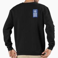 Unisex Cotton Sweater Pullover Hoodie Printed Sweater Hellas (In Greek) - Greek Flag Crest Sports Emblem Pullover Sweatshirt Casual Long Sleeve Sweats L (60-70kg) juoda