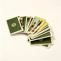 Tiny  Card Locket Necklace Creative Cage Pendant 22 Pcs Mini Divination Cards for Cosplay Costume Accessory Gift 22pcs mini card brown