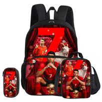 L-Lamin Yamal 3Pcs set with Front Pocket Rucksack Sports Sling Bags Football Star Pencil Tote Learner Student Bags Rucksack