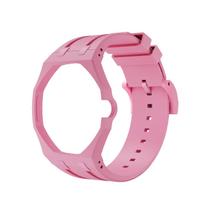 Biokeraminis modifikavimo rinkinys Swatch x AP Royal POP Biokeraminiam dėklui Silikoninis dirželis Kišeninio laikrodžio konvertavimas į laikrodį ant riešo Pakeitimo aksesuaras With Box pink