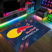 Red Bull Racing dizaino kristalinis veliūrinis kilimas jaukus ne?Neslystantis raštuotas kilimas miegamajam, svetainei, prieškambariui 80cmx120cm