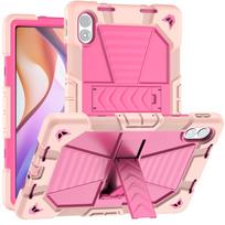 Redmi Pad 2 Pro 12.1  Drop-proof PC+Silicone Case with Horizontal Stand & Strap 12.1-inch rožinė/ryškiai rožinė