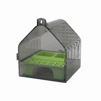 No Mess Clear Cage Feeder Spill-Resistant Birds Food Container Bird Cage Feeder Box  For Bird Cage pilka