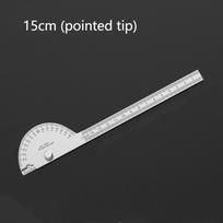 150mm Stainless‑Steel Semicircular Protractor, 0‑180° Hollow Angle Ruler, Adjustable 180‑Degree Measuring Gauge