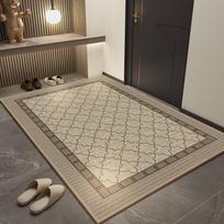 Prieangio kilimėlis, neslystantis, greitai džiūstantis, vidaus ir lauko kilimas, atsparus dėmėms Liuksemburgas 80 French Brown Plaid 60 gray