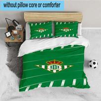 3PCS Football Betis Crest Design Bedding set,Ideal for1pc Duvet Cover And 2pcs Pillowcases Perfect for Christmas gift,Ideal for Bedroom, Dormitory 140cm*200cm