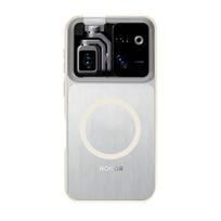 For Honor Robot Phone Case Magnetic Frosted Semi-transparent Baby Skin Touch Raised Camera Lens Lips Guard Hybrid Soft Cover black