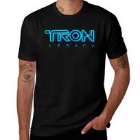 Tron For Fans TShirt Simple Solid Color Crew Neck Tee M black