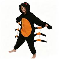 Vaikų voro kombinezonas pižama Helovino Cosplay kostiumas Fleece su gobtuvu kombinezonas vaikų vakarėliui 130 orange