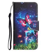 Odinis atverčiamas dėklas, skirtas Funda Samsung Galaxy A23 A13 A33 A53 A73 A03s A03 Pagrindiniai dėklai Mieli šunys Tiger Cat Piniginė Telefonas Galinis dangtelis Samsung A13 5G blue