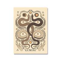 Bohemiškas zodiako meno spaudinys drobė, įkvėpta astrologijos Skorpionas Mergelė Vandenis Avinas Liūtas Plakatai Nuotraukos Miegamojo kambario Retro sienų dekoras be rėmelio 40*50cm