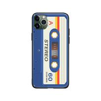 Retro garso kasetė Vintage 80s stiliaus minkštas silikoninis telefono dėklo dangtelis skirtas iPhone 6s 7 8 Plus X XR XS 11 12 13 mini Pro Max 7Plus 8Plus white