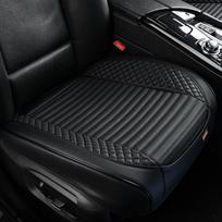 SEAMETAL 1vnt automobilio priekinės sėdynės užvalkalas Napa odinis kvėpuojantis automobilio sėdynės pagalvėlės užvalkalas keturiems sezonams 1pc front seat juoda