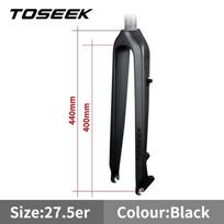 TOSEEK matinis 3K anglies pluošto kalnų dviračio šakė 1–1/8 colio standžiojo disko stabdžių MTB dviračio šakės 26/27,5/29er tiesus vamzdis 28,6 mm