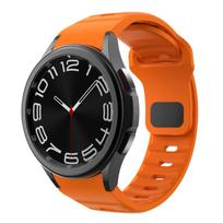 Silikoninis dirželis, skirtas Samsung Galaxy Watch 6 Classic 47mm 43mm/4 classic 46mm 42mm Apyrankė Galaxy Watch 5/5pro 45mm/4/6 40mm 44mm watch 6 classic 47mm oranžinė