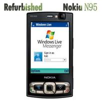 Atnaujintas Nokia Original Nokia N95 8GB 3G Wifi Slide mobilusis telefonas Simple Set juoda