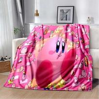 Mielos Kirbi flanelinės antklodės dovana vaikams mergaitėms Rožinė animacinio meno lengva šilta pliušinė gimtadienio dovanos 75cm x 90cm