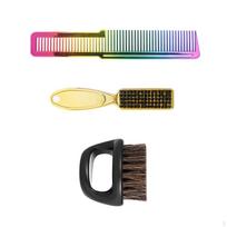Barber Comb Set Styling Kits Hair Tool Cutter Flattop for Club Home Use Gradient Color beige