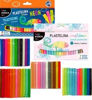 Kidea plastelino rinkinys: 48 spalvų (neoninės ir pastelės)